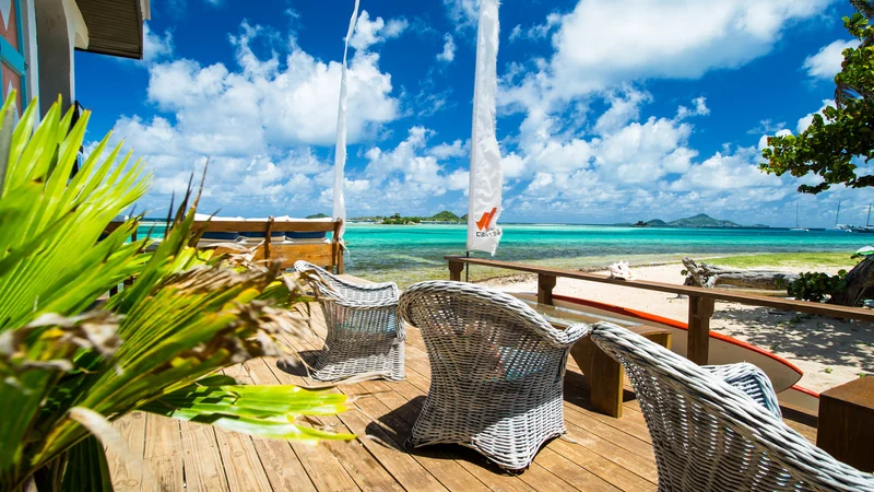 Beach bar overlooking Kite Beach on Union Island