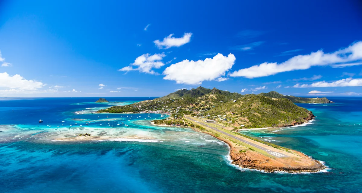 Aerial view of Union Island