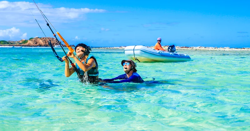 Kitesurfing on Union Island