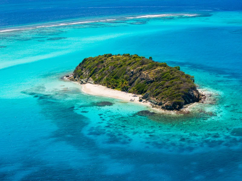 Vista aérea de Tobago Cays