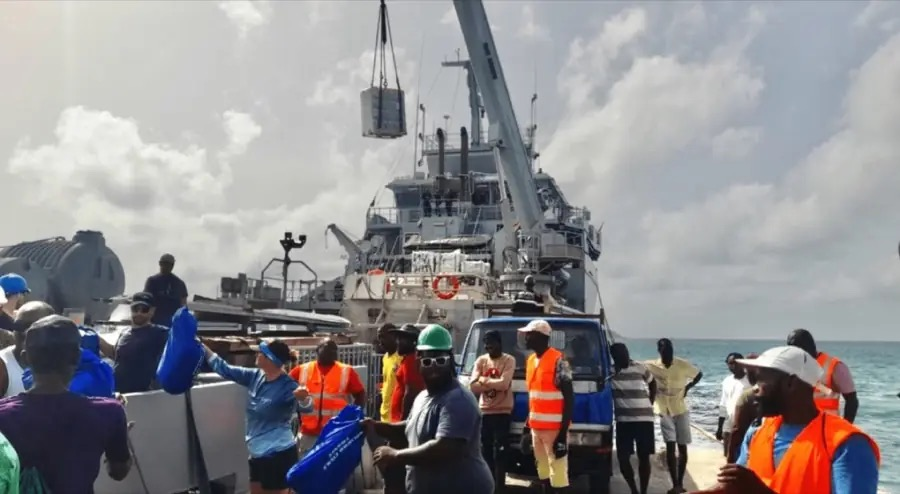 Union Island relief supplies after Hurricane Beryl